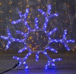 Светодиодная "Снежинка" Сине-Белая с мерцанием 55см