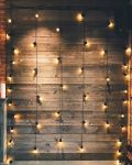 Аренда Ретро Занавеса на витом проводе 3х3м + 42 Led лампы
