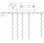 Гирлянда Занавес 2х6м 1140Led с защитой от влаги IP67 (Каучук)