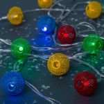 Гирлянда нить с насадками "Шарик сетка" 20Led 4м