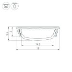 Гибкий профиль широкий 18x4мм с матовым экраном, 2м Arlight