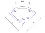 Угловой профиль 17мм с экраном