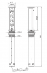 Вертикальный блок розеток автовыдвижной POP-UP AUTO