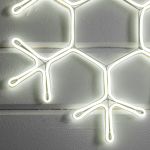 Светодиодная фигура из неона "Снежинка" 50см