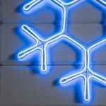 Светодиодная фигура из неона "Снежинка" 50см