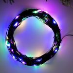 Гирлянда Роса 10м 100 Led на тёмной нити