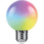 Светодиодная лампа RGB 3Вт Е27 G60 