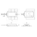 Сенсорный выключатель для зеркала с функцией диммера 12V 5A 2 кнопки