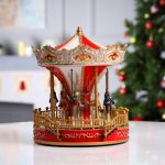 Светодиодная фигура «Красная карусель» 23×28×23 см, на батарейках