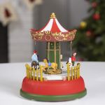 Светодиодная фигура «Карусель» 12×16×12 см, на батарейках