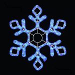 Светодиодная "Снежинка" Синяя мерцающая 75х69 см