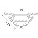 Угловой профиль встраиваемый