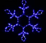 Светодиодная "Снежинка" Бело-Синяя с мерцанием 65см 