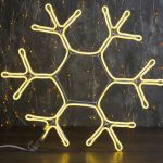 Светодиодная фигура из неона "Снежинка" 50см