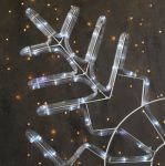 Светодиодная "Снежинка"  Бело-Синяя с мерцанием 85см