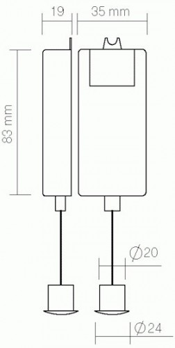 Встраиваемый выключатель с датчиком на движение 220V 250Вт