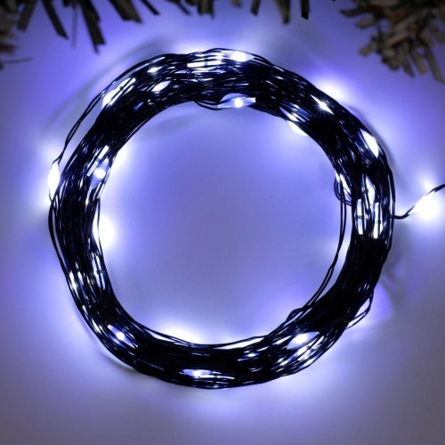 Гирлянда Роса 10м 100 Led на тёмной нити