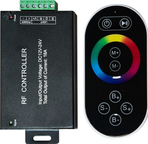 Контроллер для ленты RGB с сенсорным радио ПУ 216Вт Feron