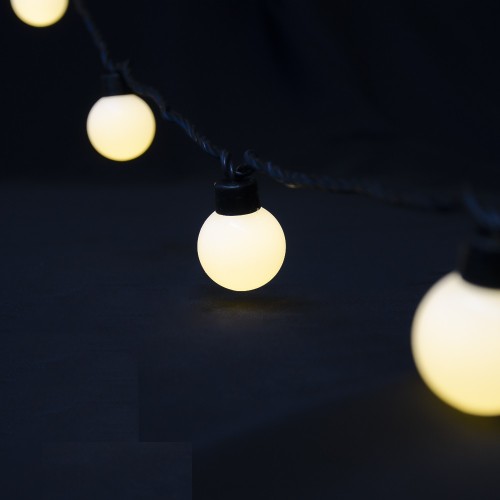 Гирлянда Шарики 40мм 20Led 5м с защитой от влаги IP65