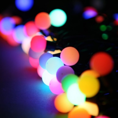 Гирлянда Шарики 18мм 60Led RGB 10м 24Вольта, с защитой IP67