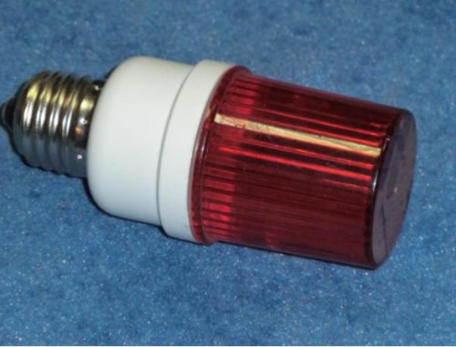 Строб лампа ксеноновая с цоколем Е27 Красный