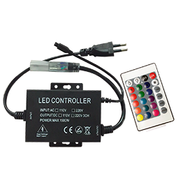 Контроллер для ленты 220V RGB с ИК пультом 1500Вт
