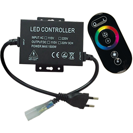 Контроллер для ленты 220V RGB с Радио пультом 1500Вт